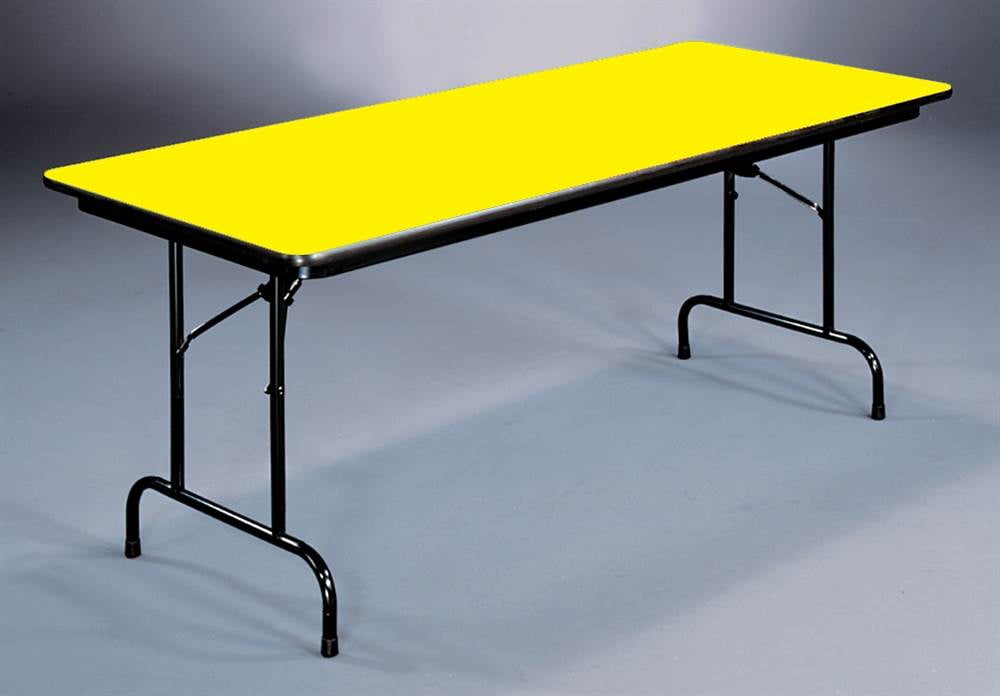 High Pressure Folding Table In Yellow 18 X 48 High Pressure Folding Table In Yellow 18 X 48 Com