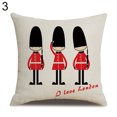 thumbnail image 1 of HEVIRGO Housse de Coussin en Lin avec Motifs de Drapeaux de Londres, 1 of 10