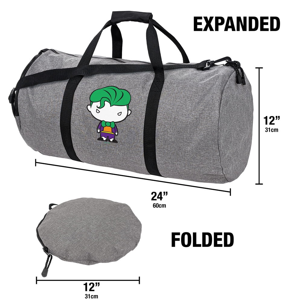 Batman Joker Cute Chibi Character Lightweight Duffel Bag for Sports and Gym Packable for Travel