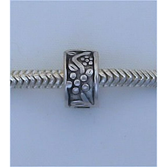 Buckets of Beads Silver European Style Flowers Clip Lock Stopper Charm Bead. Fits Most Major Charm Bracelets.