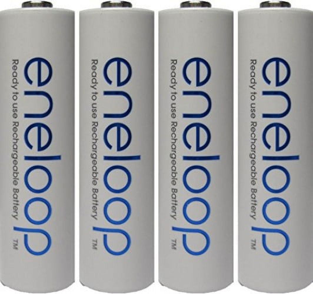 Eneloop QS-RXXW-NU9Y Newest Version 4th Generation AA NiMH Pre-Charged 2100 Times Rechargeable Battery with Holder Pack of 4