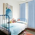 thumbnail image 2 of Kids Blackout Curtains for Bedroom, Rod Pocket Room Darkening Curtains Decoration Thermal Insulation Window Drapes for Nursery, Children Room, 2 Panels, Each 42 x 84 Inch, Baby Blue, 2 of 8