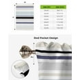 thumbnail image 6 of Black Blue Aqua Striped Tie Up Curtains for Window, Modern Farmhouse Lines Simple Stripes Thermal Insulted Balloon Shade Adjustable Rod Pocket Curtains Valance for Kitchen Bathroom Café 46 x 63, 6 of 7