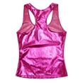 thumbnail image 4 of renvena Women's Shiny Metallic Camisole Crop Top Holographic Vest Rave Party Clubwear Rose L, 4 of 7