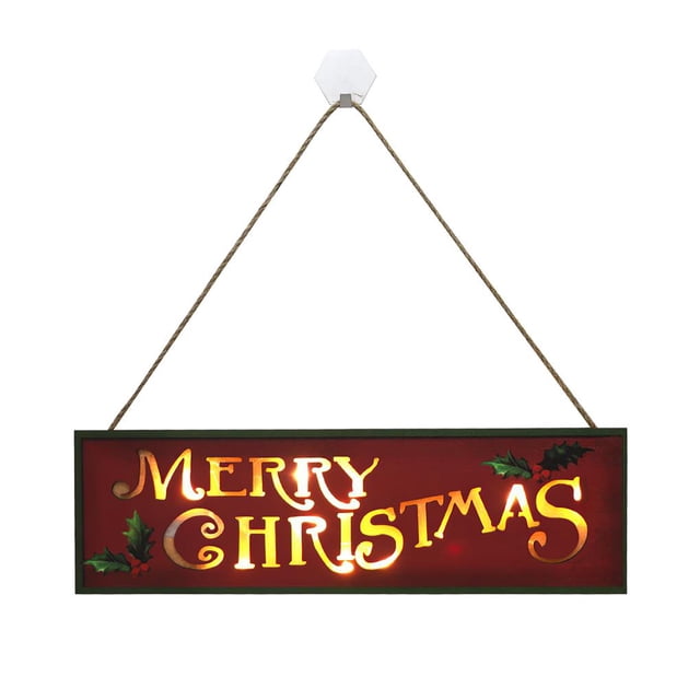 Matsuzay Colgador de puerta de Navidad de Colgante Decoración de puerta de Navidad Exquisito Letrero de puerta de Navidad para dormitorio Iluminación y accesorios Matsuzay HA013789-00