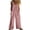 Pink, variant on Qiopertar Linen Jumpsuit for Women Striped Retro Summer Wide Leg Romper Sleeveless Casual Comfy Button Pocket One Piece Jumpsuit, Pink M