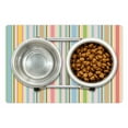 thumbnail image 1 of Geometric Pet Mat for Food and Water, Pastel Colored Vertical Lines with Barcode Pattern Abstract Geometric Composition, Non-Slip Rubber Mat for Dogs and Cats, 18" X 12", by Ambesonne, 1 of 2