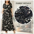 thumbnail image 4 of WUJINXIA Women's Summer Plus Size 2X to 6X Maxi Loose Dress with Pockets, 4 of 7