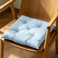 thumbnail image 4 of Cojín de lino para silla de comedor | Cojín suave y acolchado con base antideslizante | Cojín lavable para cocina, oficina, uso interior y exterior, 4 of 6