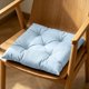 thumbnail image 4 of Cojín para silla de lino 40x40 cm con base antideslizante, lavable, soporte acolchado para sillas de comedor, oficina, interiores y exteriores, en gris, amarillo, verde, azul., 4 of 6