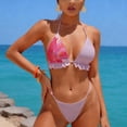 thumbnail image 4 of Warop Women's 3-Piece Bikini Set with Mesh Maxi Dress, Floral Design, Quick-Dry Beachwear for Swimming and Vacation, 4 of 9