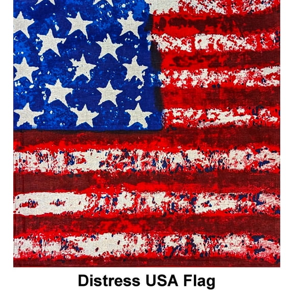 Distress USA Flag Print Designs Cotton Bandana (22 inches x 22 inches)