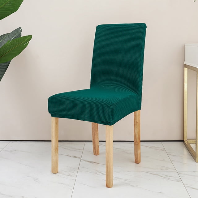 COM1950s Stretch Chair Slipcovers, Elastic Dining Chair Covers with Full Coverage Protection, Washable Polyester Fabric, Leaf Pattern Design