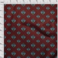thumbnail image 3 of oneOone Silk Tabby Fabric Floral Block Printed Fabric 1 Yard 42 Inch Wide, 3 of 4