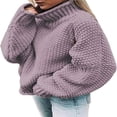 thumbnail image 1 of Women‘s Oversized Long Turtleneck Tunic Long Batwing Sleeve Pullover Knit Sweater, 1 of 6