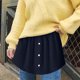 thumbnail image 2 of Gibobby mini faldas de mujer Sudadera versátil con dobladillo tipo camisa para mujer combinada con una falda interior de línea A para cubrir el trasero(Azul marino, S), 2 of 4
