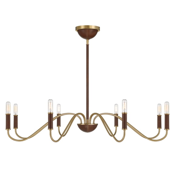Abeline 8-Light Chandelier in Warm Brass