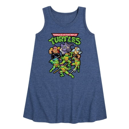 

Teenage Muntant Ninja Turtle - Pixel Gaming Group - Toddler and Youth Girls A-line Dress