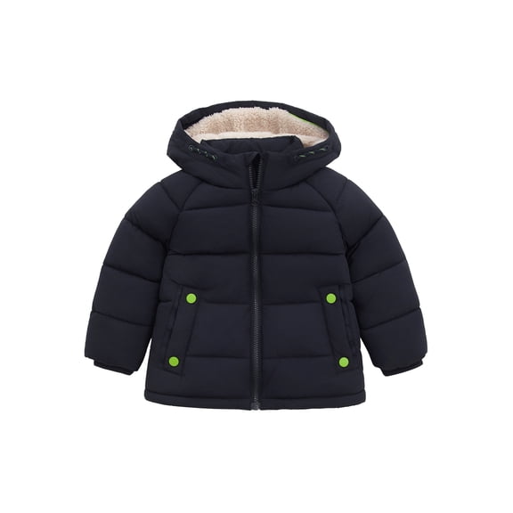 Rokka&Rolla Toddler Boys' Stand Collar Coat Borg Lined Kids' Jacket