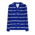 thumbnail image 5 of Women's Long Sleeve Shirts Striped Color Block V-Neck Blouse Tunic Loose Fit Casual Henley Shirt for Fall Comfy Tops, 5 of 5