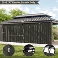 thumbnail image 3 of Pakunoda 16' X 6.5' Gazebo Universal Replacement Privacy 4-Panel Curtains, Waterproof Outdoor Curtains Grey Sidewall with Zipper for Patio Garden Backyard 12' X 20' Gazebo, Curtain Only, 3 of 8