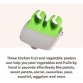 thumbnail image 2 of Fruit and Vegetable Peeler - Set of 3, Finger Palm Peelers for Kitchen Silicone Veggie Peeler with Comfortable Rubber Finger Grip Green 6.5*6.5*3.5cm, 2 of 5