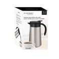 thumbnail image 4 of JS Gourmet 25.3oz (1200ml) Stainless Steel Double Walled Insulated Silver Coffee Carafe Dispenser, Airpot Keeps Beverages Hot, 4 of 4