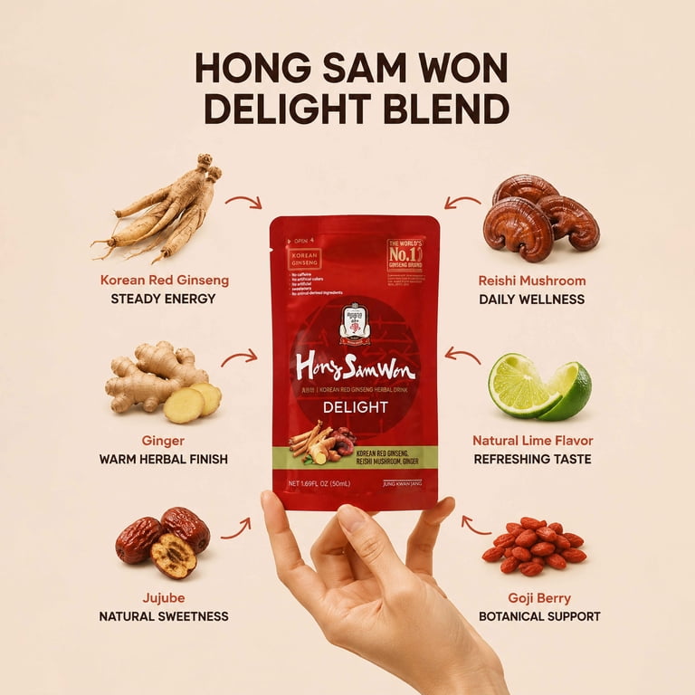 HongSamWon Delight(5ct) - Korean Red Ginseng Herbal Drink