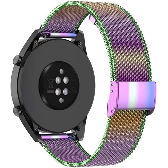 KOMI Bracelet de Montre en Maille d'Acier Inoxydable Boucle d'Absorption Magnétique à Dégagement Rapide Bracelet de Remplacement 18mm 20mm 22mm pour Hommes Femmes Coloré