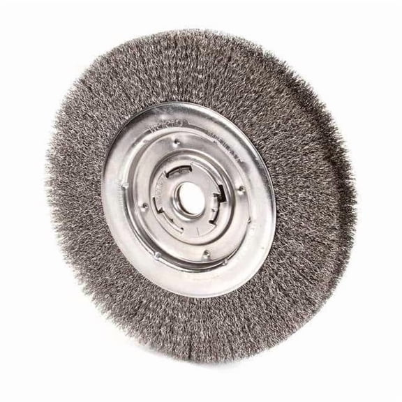 Weiler Wire Wheel Wire Brush, Arbor, 10", 0.0118" 93497
