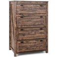 thumbnail image 1 of Gymax 4 Drawers Dresser Rustic Vertical Drawer Chest Industrial Dresser Tower, 1 of 10