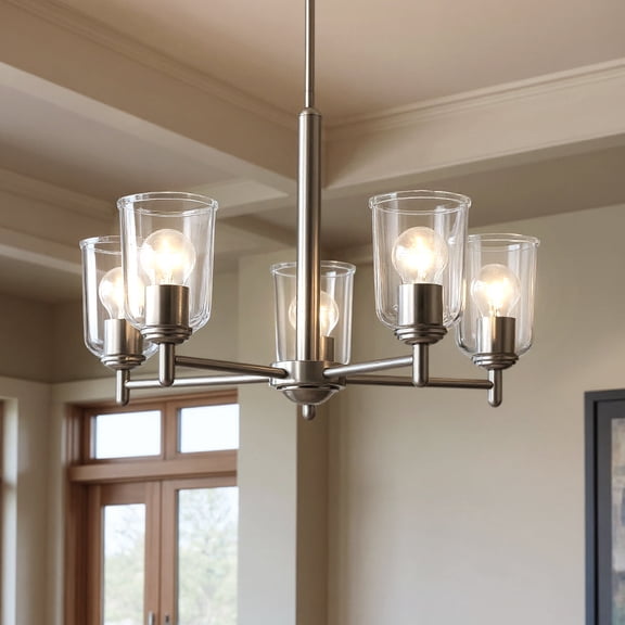 Luxury New Traditional Chandelier, Brushed Nickel, UKC20199