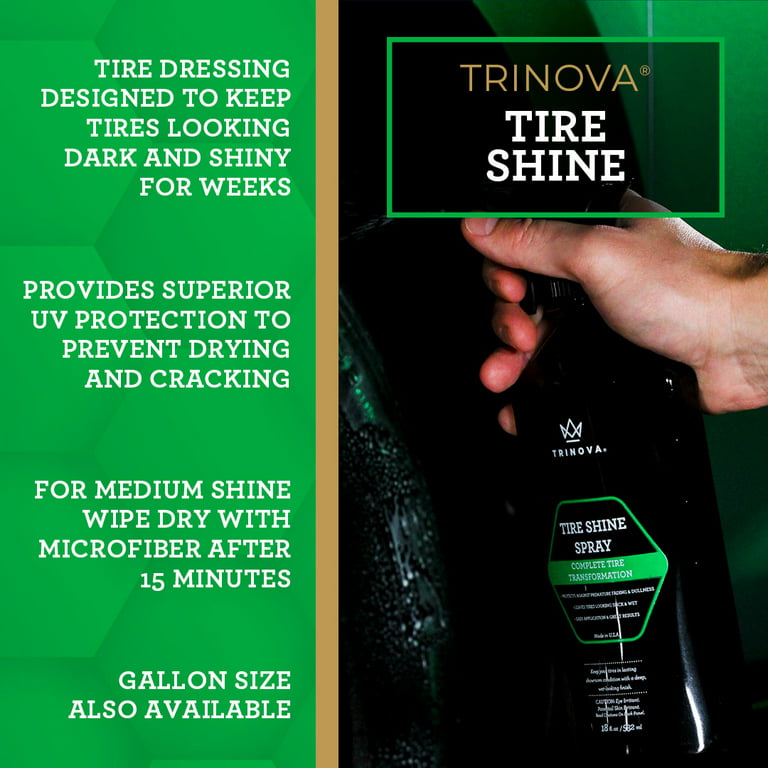 Trinova Tire Shine Gallon Size - Concentrate Leaves Brilliant Wet Looking Shine