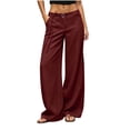 thumbnail image 4 of Nolissa Women's High Waist Wide Leg Pants Drawstring Casual Long Trousers with Pockets Loose Flowy Palazzo Pants, 4 of 9