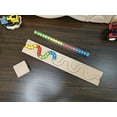thumbnail image 3 of Marble Run Track LONG TRACK Snake Marble Race Marble Run Race Wooden Plate Light weight Toy, Montessori Pack Snake maze toy wood gift pack 3, 3 of 6