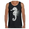 thumbnail image 1 of Awkward Styles Seahorse Tank Top for Men Patterned Tanks for Men Men's Fashion Collection Tracery Tank Top for Dad Indian Pattern T-Shirt for Men Gifts for Husband Seahorse Shirts Marine T-Shirt, 1 of 4