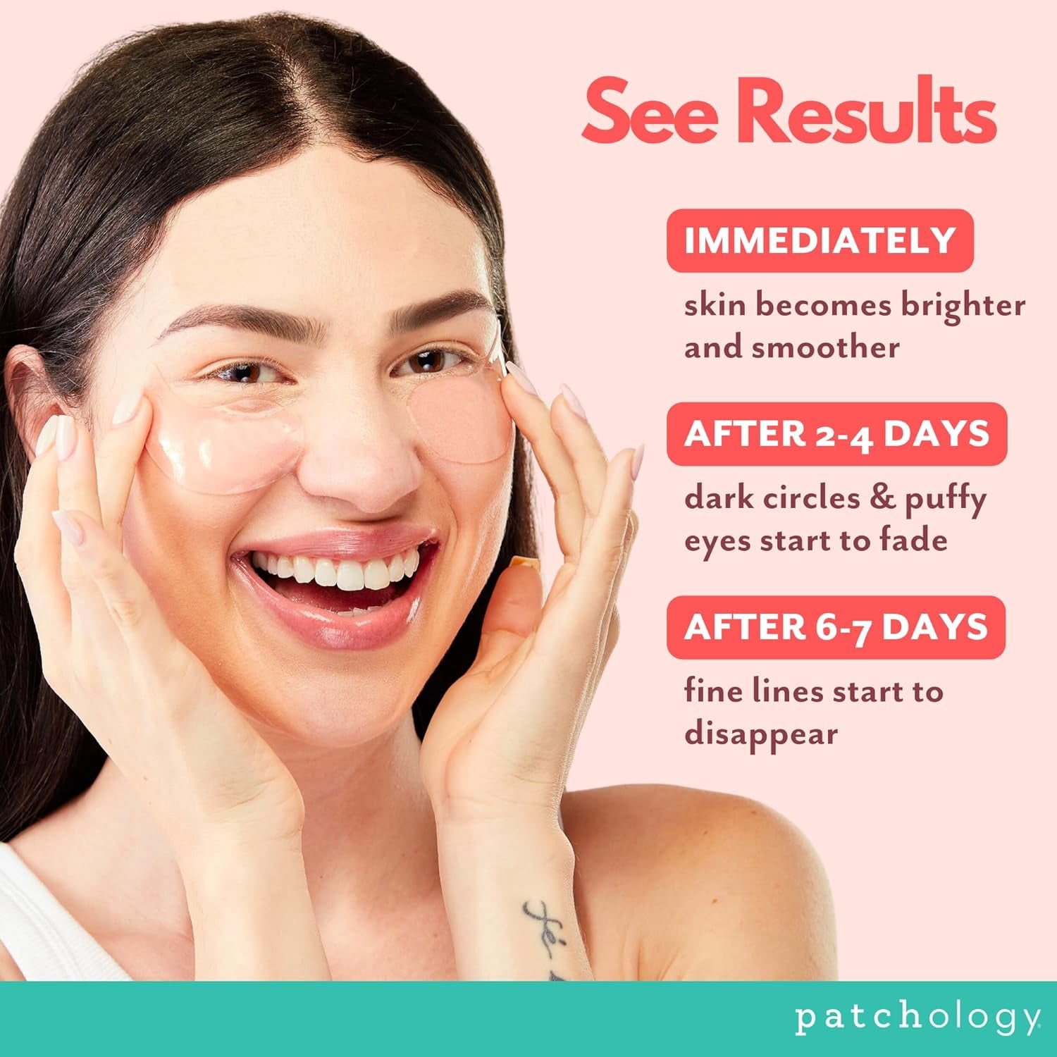 Patchology Serve Chilled Rose Eye Masks Gel, 15 Pack