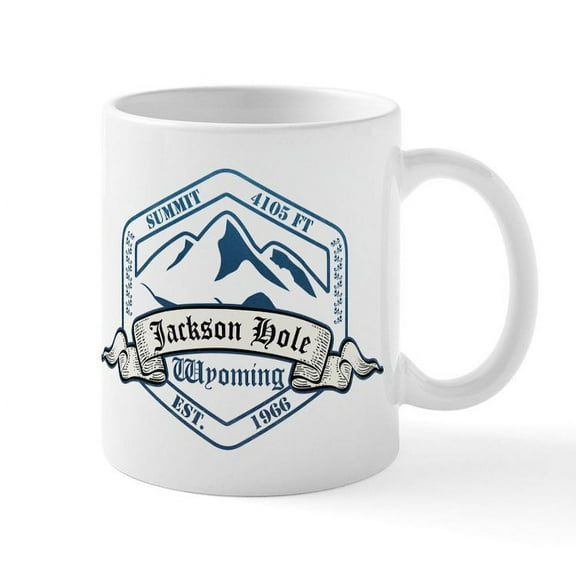 CafePress - Jackson Hole Ski Resort Wyoming Mugs - 11 oz Ceramic Mug - Novelty Coffee Tea Cup