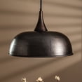 thumbnail image 2 of Handmade Hammered Copper Green Patina Pendant Light – Rustic Farmhouse Ceiling Fixture for Kitchen Island, Dining Room & Living Space, Office and Bar | Vintage Hanging Light by ALFIQ, 2 of 8