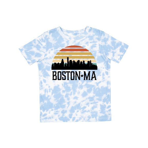 Inktastic Boston Massachusetts Skyline Sunset Boys or Girls Toddler T-Shirt