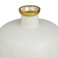 thumbnail image 5 of DecMode 12" White Glass Vase with Gold Rim, 5 of 8