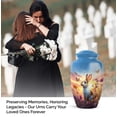 thumbnail image 3 of MUKTIVE Rabbit Sunrise Burial Urn for Human Ashes, Large Memorial Butterfly Urns for Male and Female, Flower Urns for Funeral, Blue Cremation Urn for Men & Women (1 Large, 4 Keepsake), 3 of 7