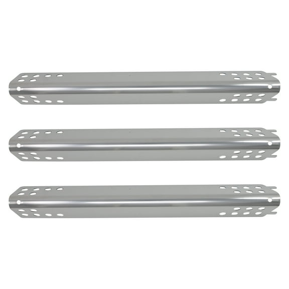 3-Pack BBQ Grill Heat Shield Plate Tent Replacement Parts for Char-Broil 463633316 - Compatible Barbeque Stainless Steel Flame Tamer, Guard, Deflector, Flavorizer Bar, Vaporizer Bar, Burner Cover 15"