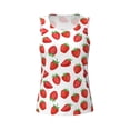 thumbnail image 4 of Fotbe Strawberries Womens Loose Fit Casual Flowy Slim-Fit Tank Tops Athletic Round Neck Trendy Sleeveless Summer Tops for Gym and Yoga-, 4 of 9