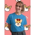 thumbnail image 2 of Royal Corgi W Crown T-Shirt Women -Image by Shutterstock, Female Small, 2 of 4