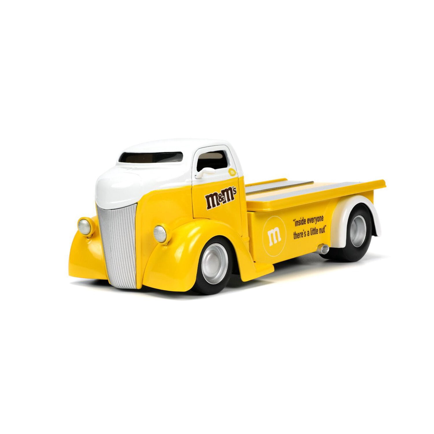 JADA TOYS 1/24 - FORD COE Flatbed Truck with M&M'S Yellow Figure - 1947