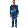 thumbnail image 3 of Christmas Hockey Matching Family Pajamas With Dog, Blue Hockey Skate Holiday PJs, Plus Sizes, With Pockets, 3 of 7