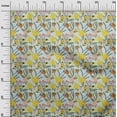 thumbnail image 2 of oneOone Cotton Poplin Twill Baby Blue Fabric Leaves & Tulip Floral Sewing Craft Projects Fabric Prints By Yard 56 Inch Wide, 2 of 4