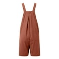 thumbnail image 3 of Jumpsuits For Women Summer Short Overalls Casual Sleeveless Loose Women's Rompers (Orange XL), 3 of 4