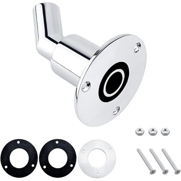 24MM/135 Degree Thru Hull Exhaust Skin Fitting, 316 Stainless Steel